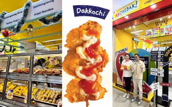 Dak Daebak hadirkan dakkochi ayam tusuk renyah dan juicy sebagai jajanan autentik Korea. (Foto: Istimewa/Trends.co.id)
