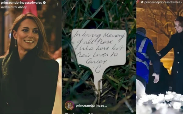 Kate Middleton menuliskan pesan singkat namun menggugah hati bagi para pejuang kanker. (Foto: Instagram PrinceandPrincessofWales/Trends.co.id)